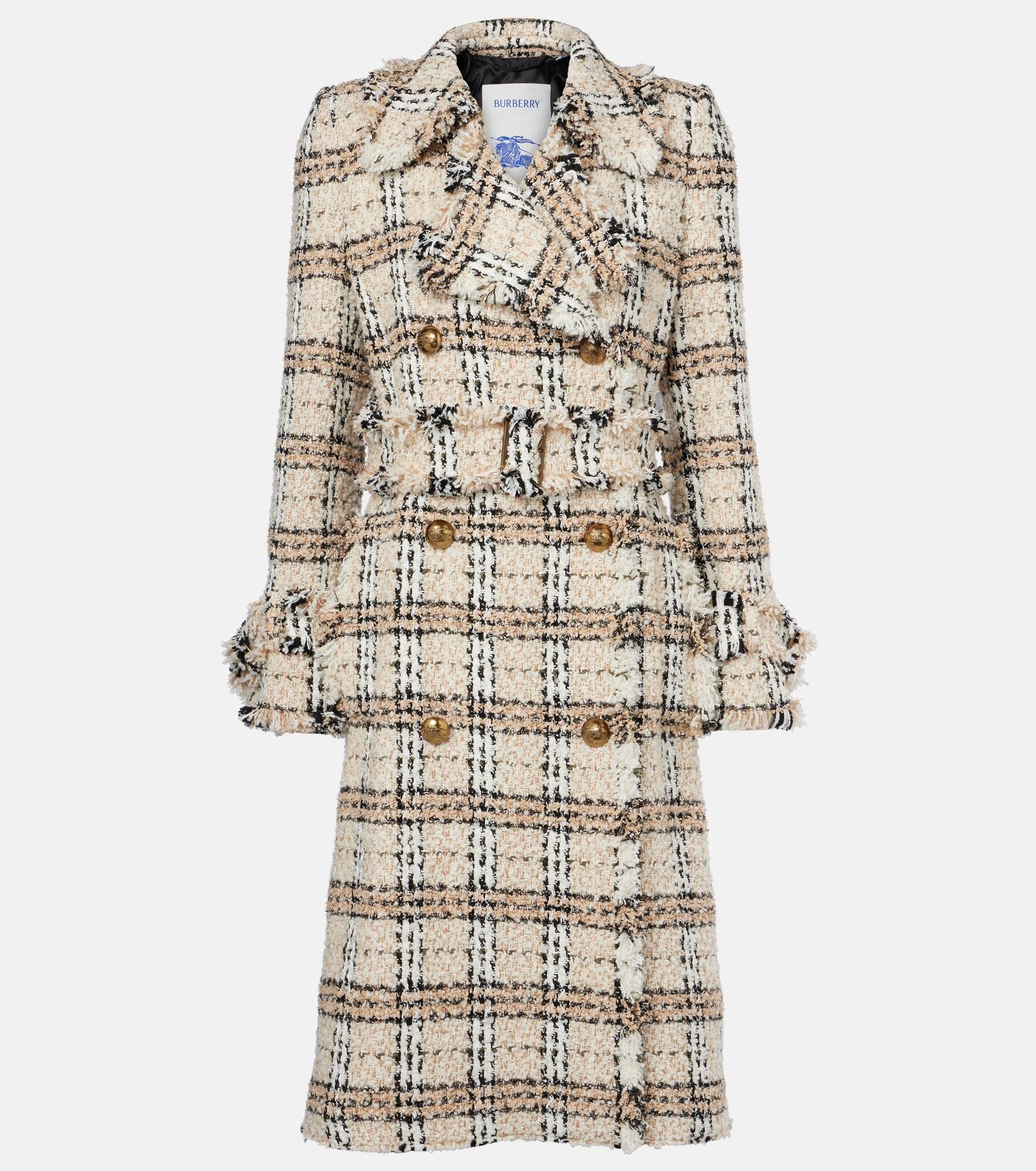 Burberry Check bouclé coat - 1