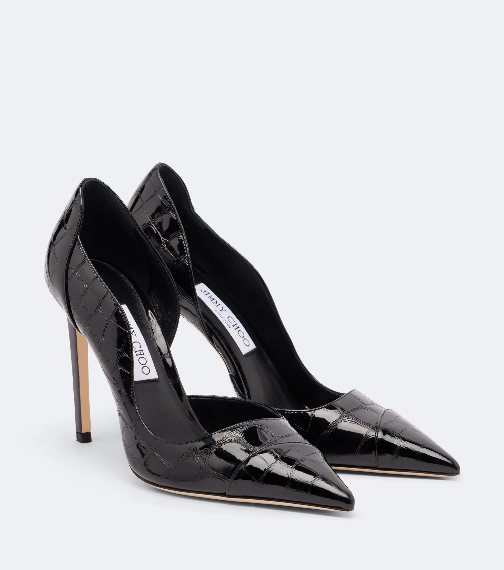 Brigitte croc-effect patent leather pumps - 1