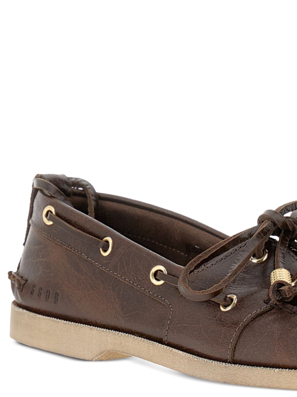leather lace-up loafers - 4