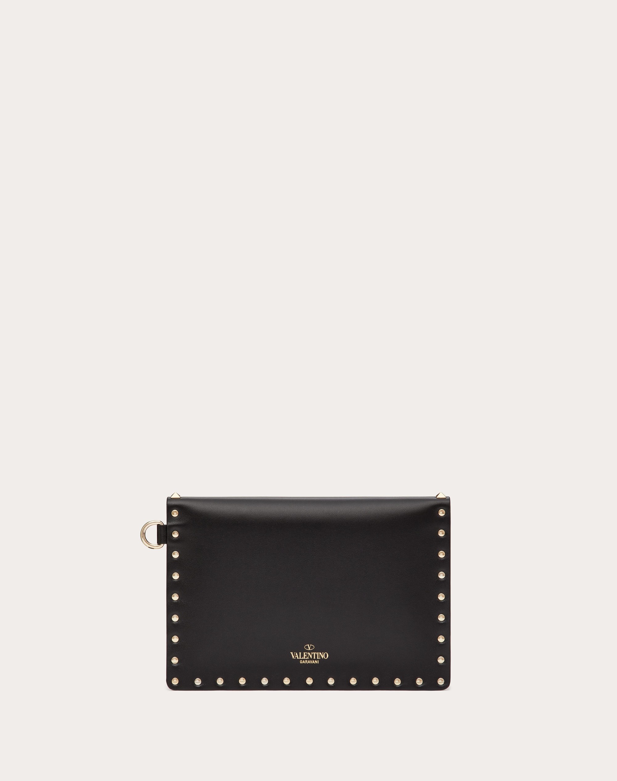 ROCKSTUD CALFSKIN POUCH - 3