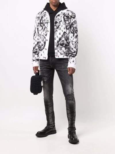 PHILIPP PLEIN Super Straight stonewash distressed jeans outlook