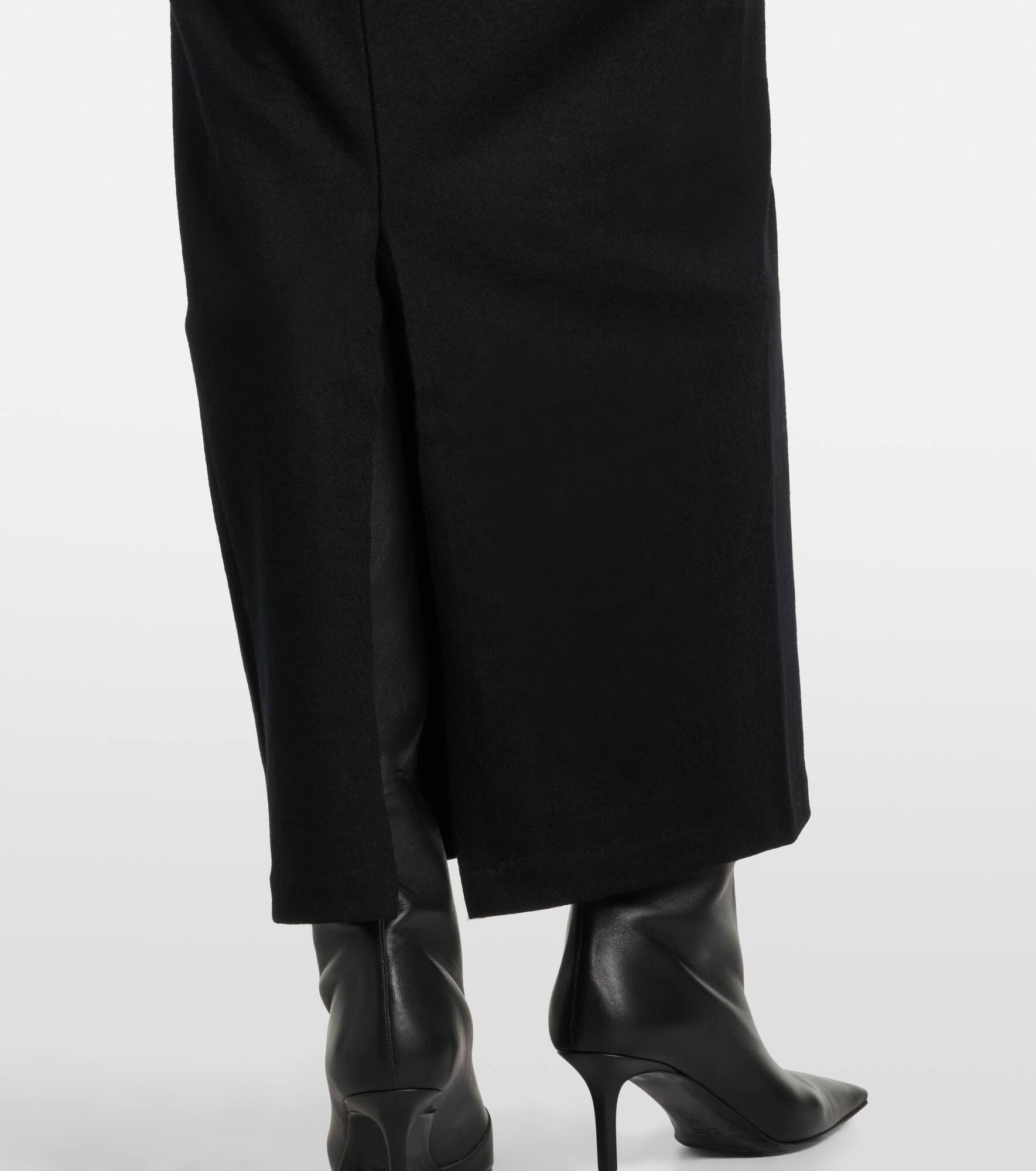Draped wool maxi dress - 5
