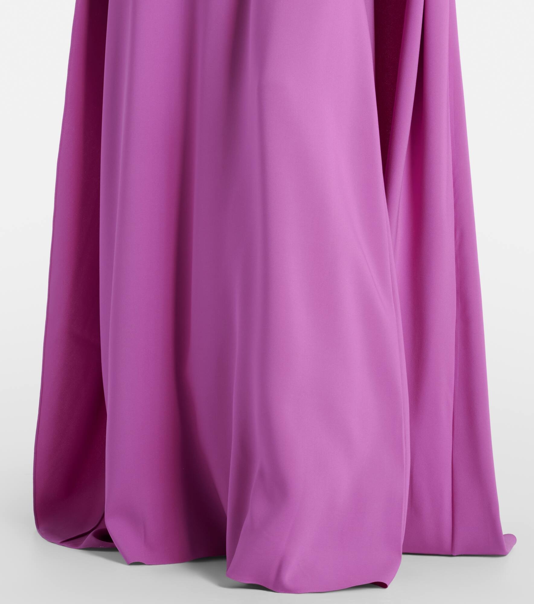 Caped silk-blend gown - 6