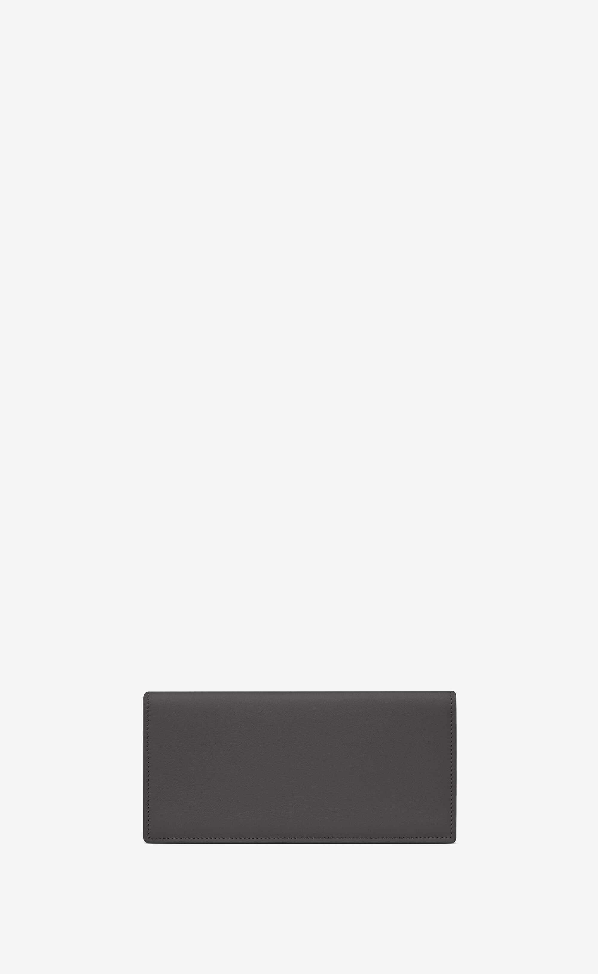 tiny cassandre flat wallet in grained leather - 2
