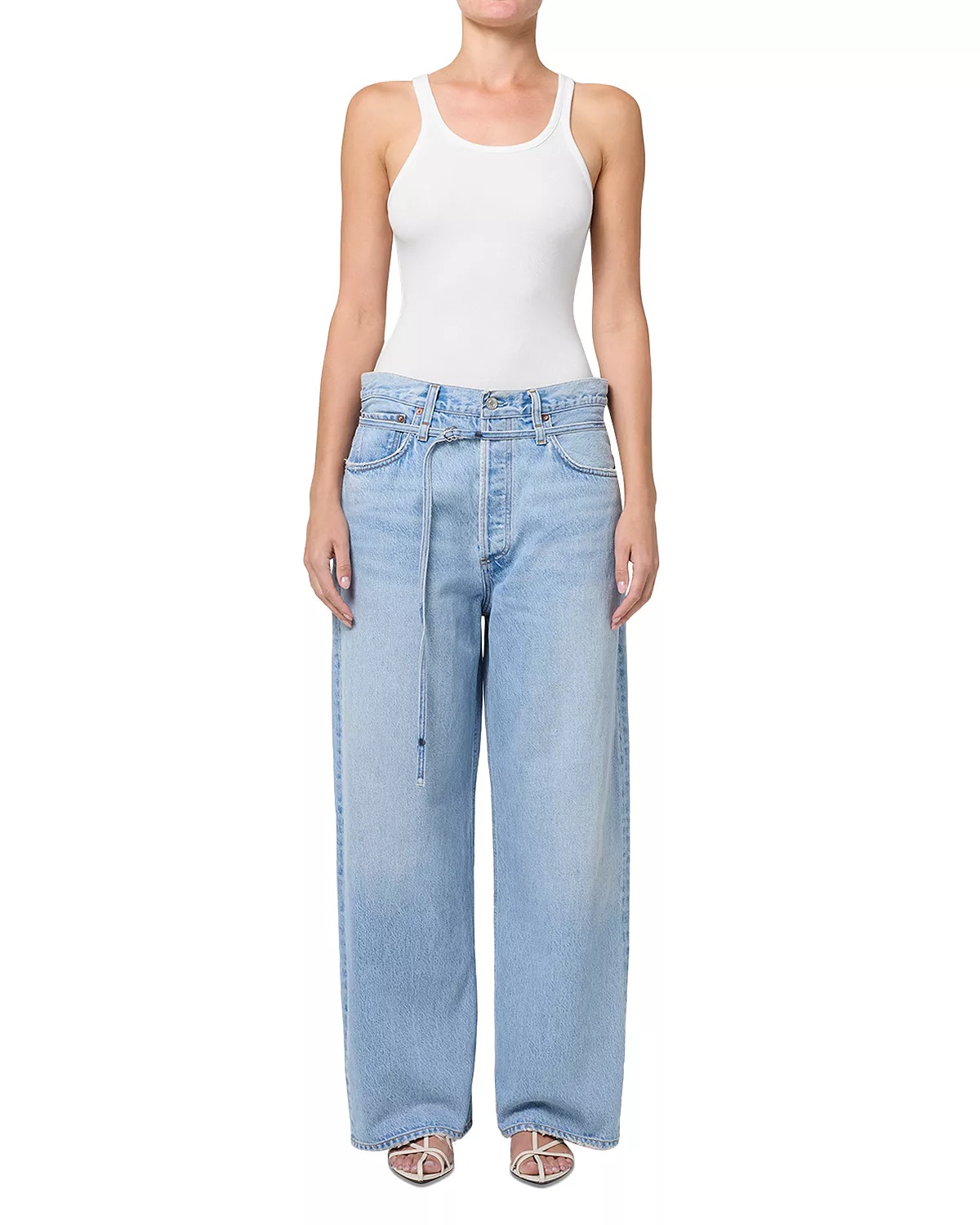 Emmi High Rise Wide Leg Jeans in Incline - 11