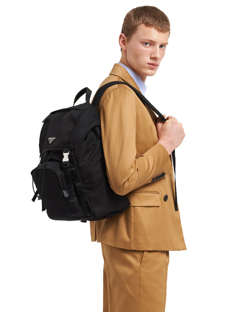 Prada Re-Nylon and Saffiano leather backpack outlook