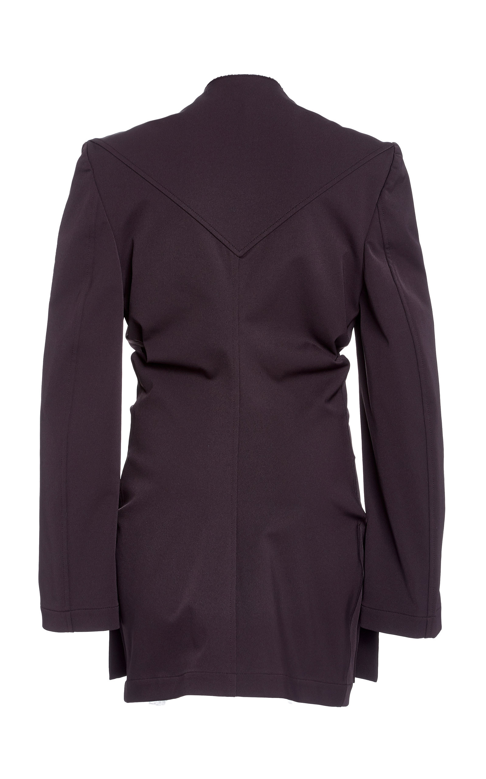 Gathered Gabardine Blazer brown - 3
