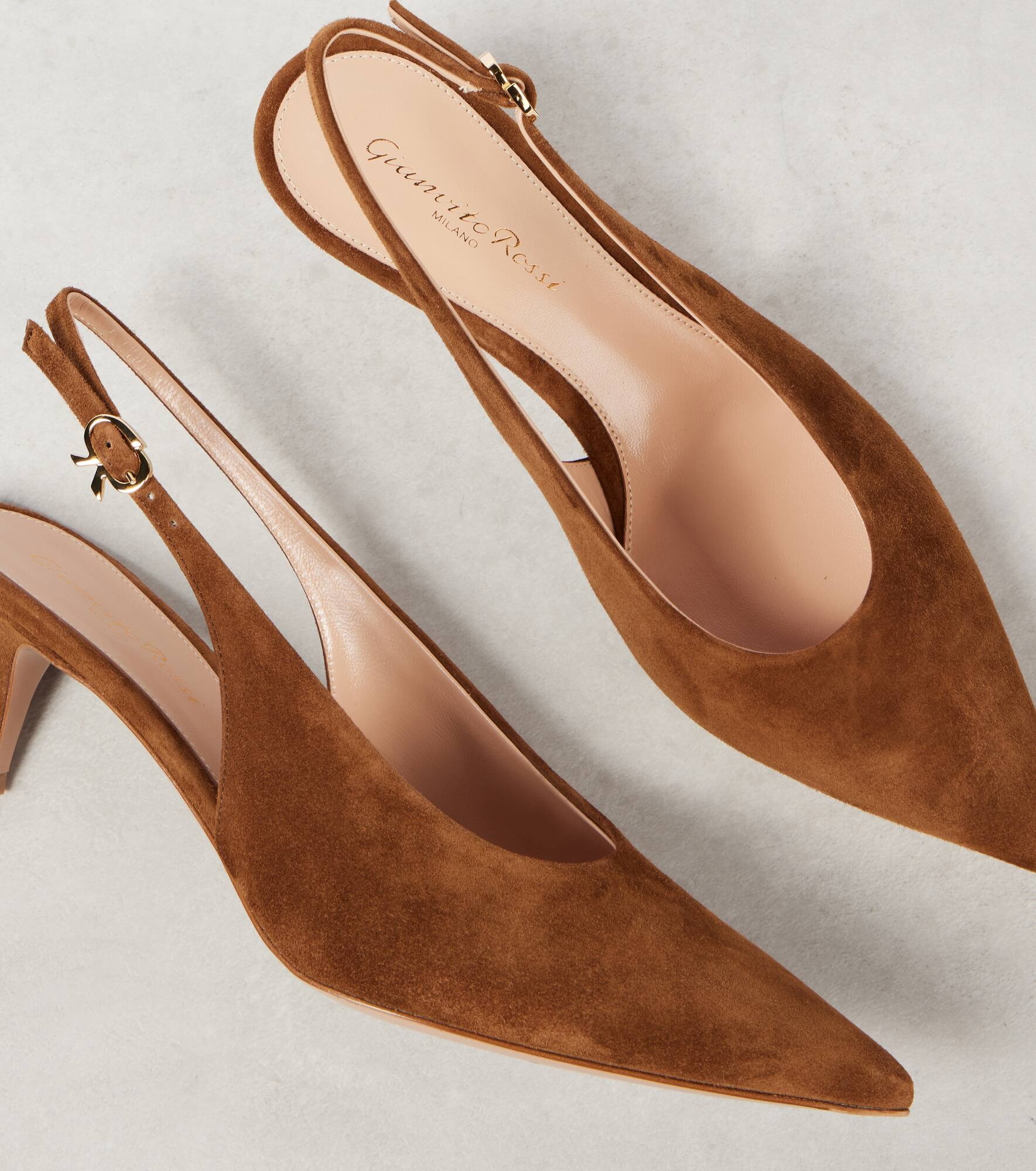 Robbie 55 suede slingback pumps - 5