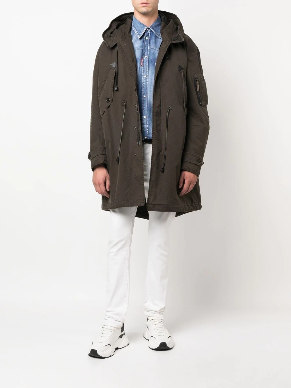 hooded parka coat - 2