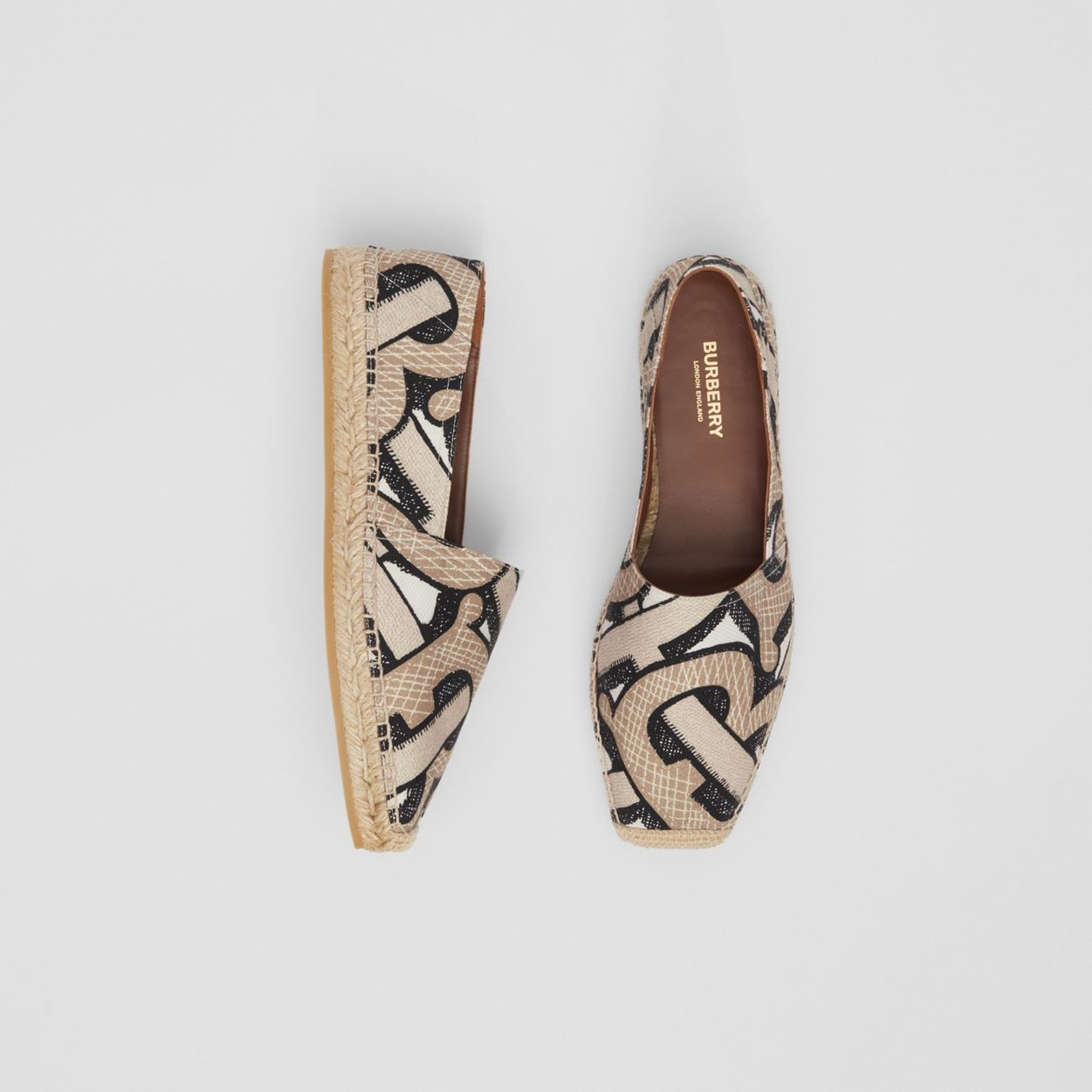 Monogram Print Cotton Canvas Espadrilles - 2