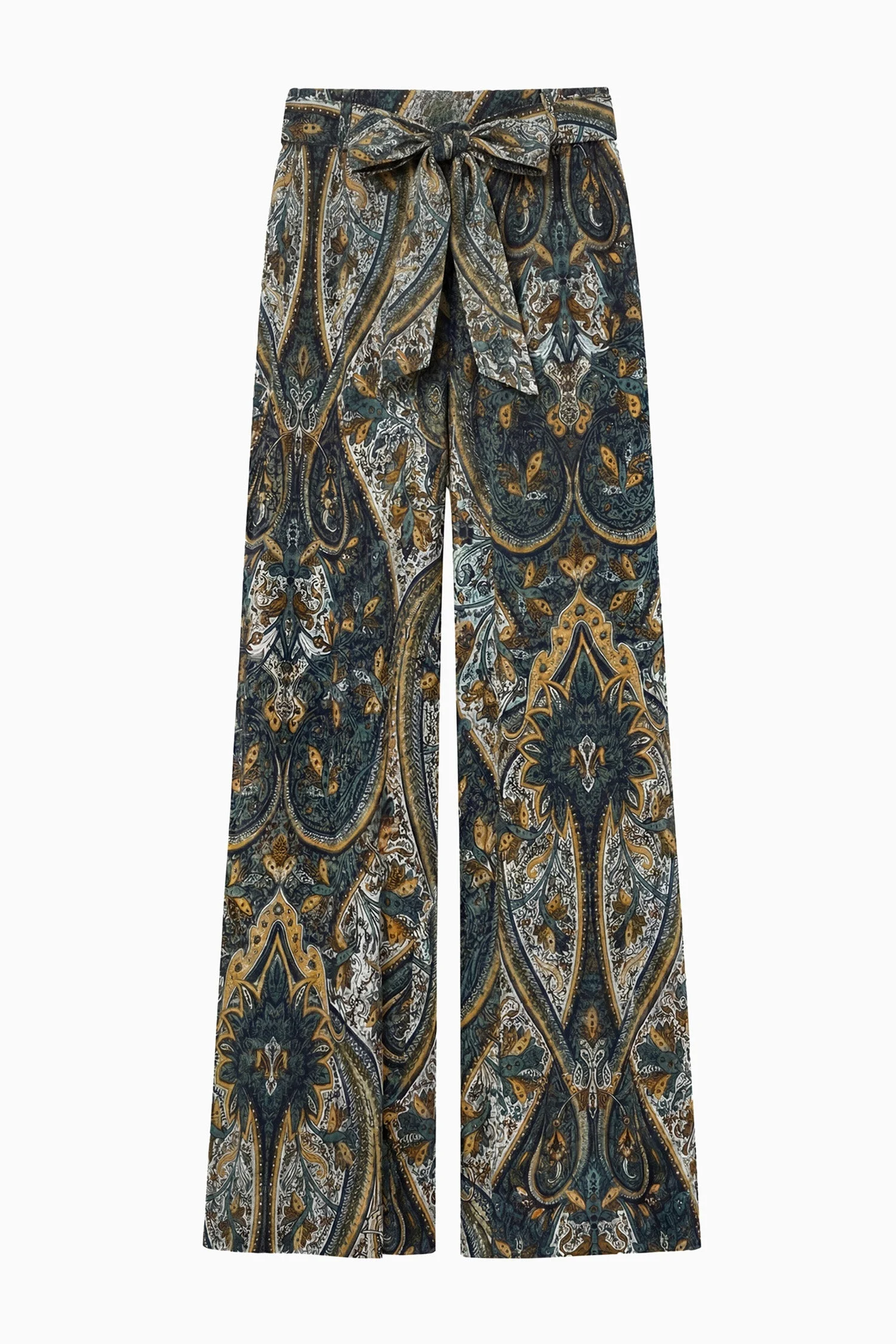 Sawyer Wide Leg Silk Pant - 1