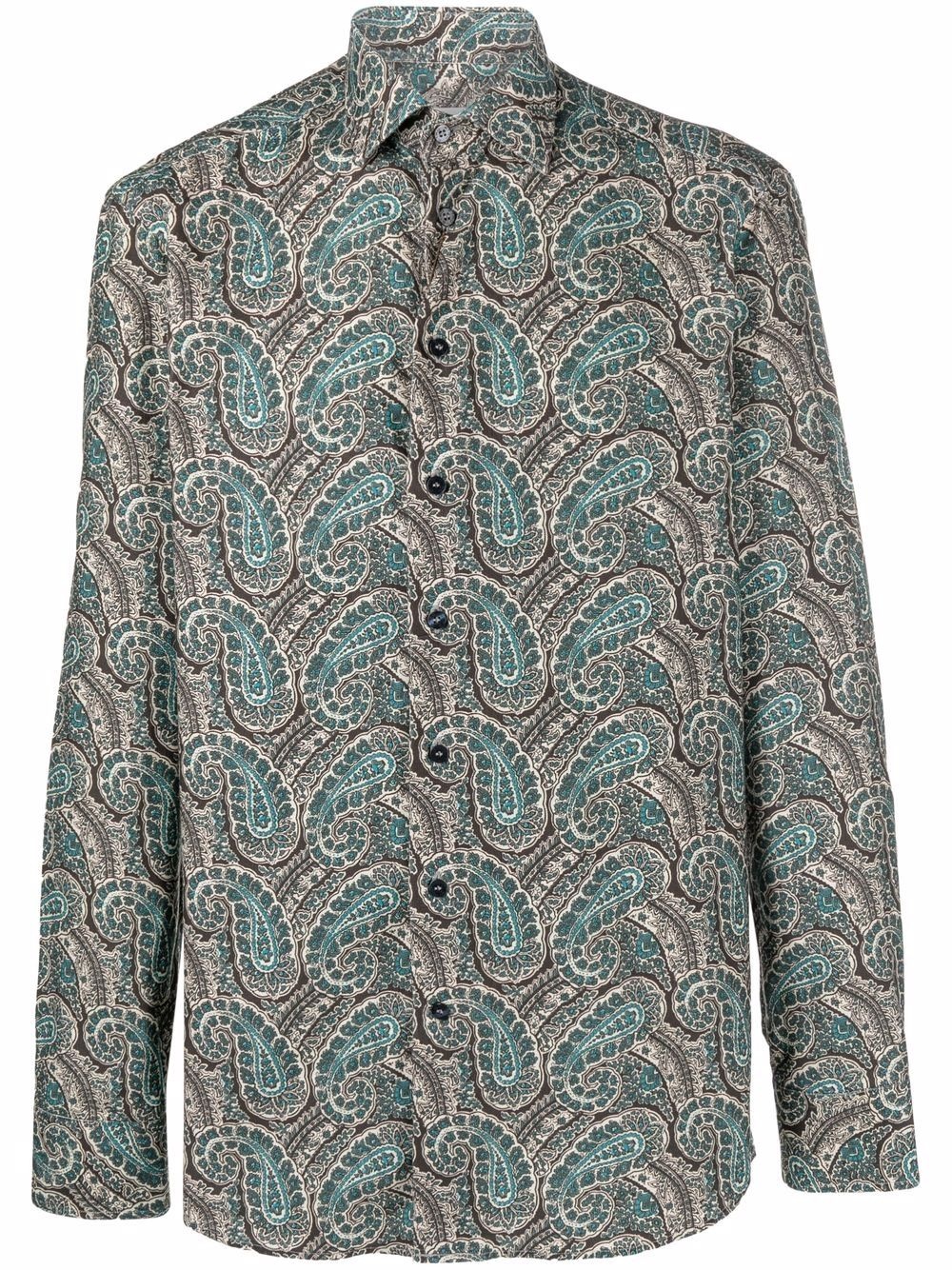 paisley-print long-sleeve shirt - 1