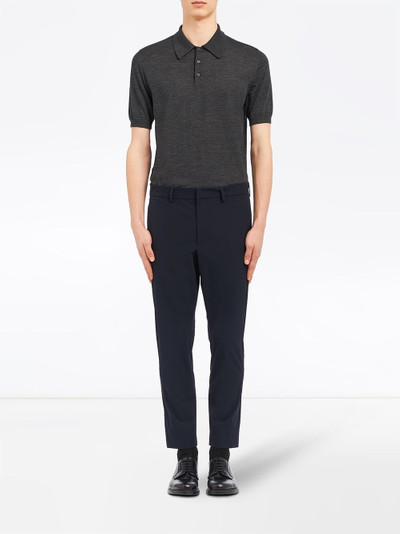 Prada Light stretch technical fabric trousers outlook