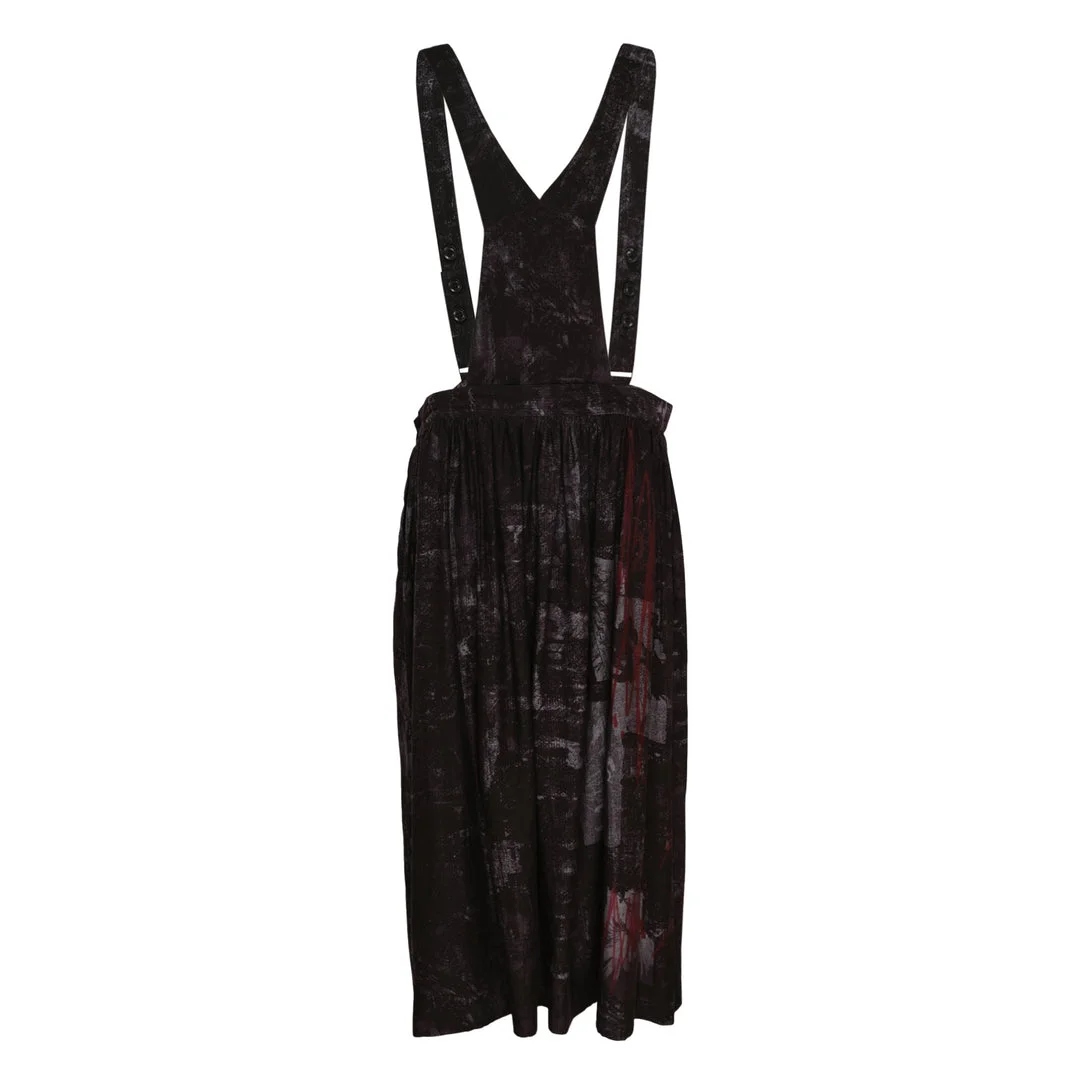 Shoulder Strap Gather Skirt - 1