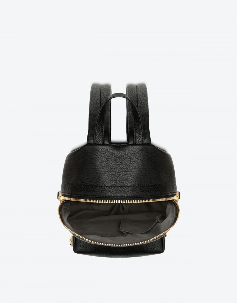 LEATHER BACKPACK WITH LETTERING LOGO - 3