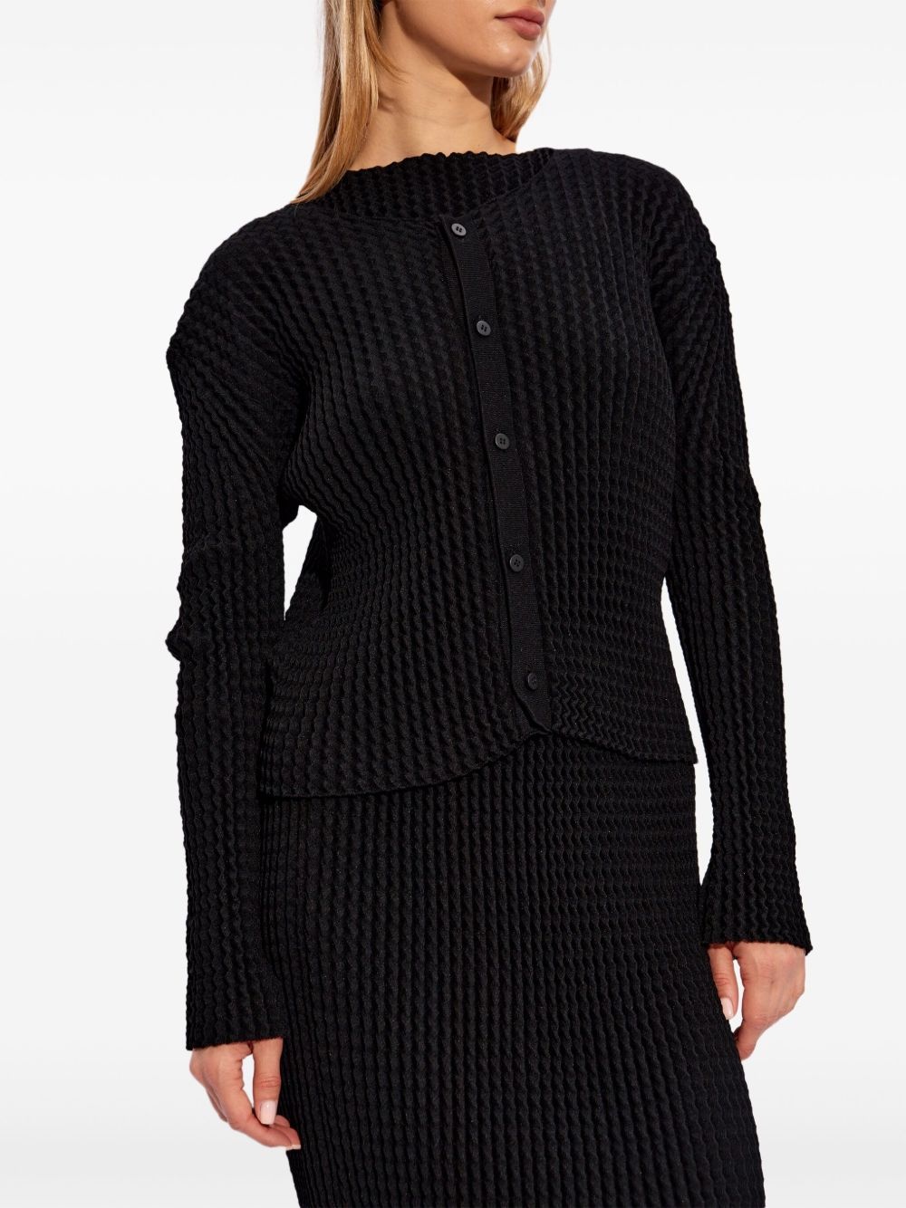 Pleated Cardigan - 3
