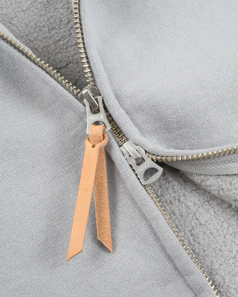 14OZ ULTRA HEAVYWEIGHT LOOPWHEEL COTTON ZIP UP HOODIE - GREY 13