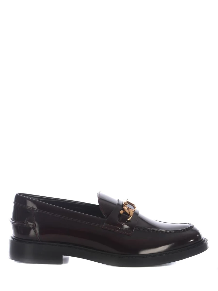 TOD'S FLAT SHOES BORDEAUX - 1