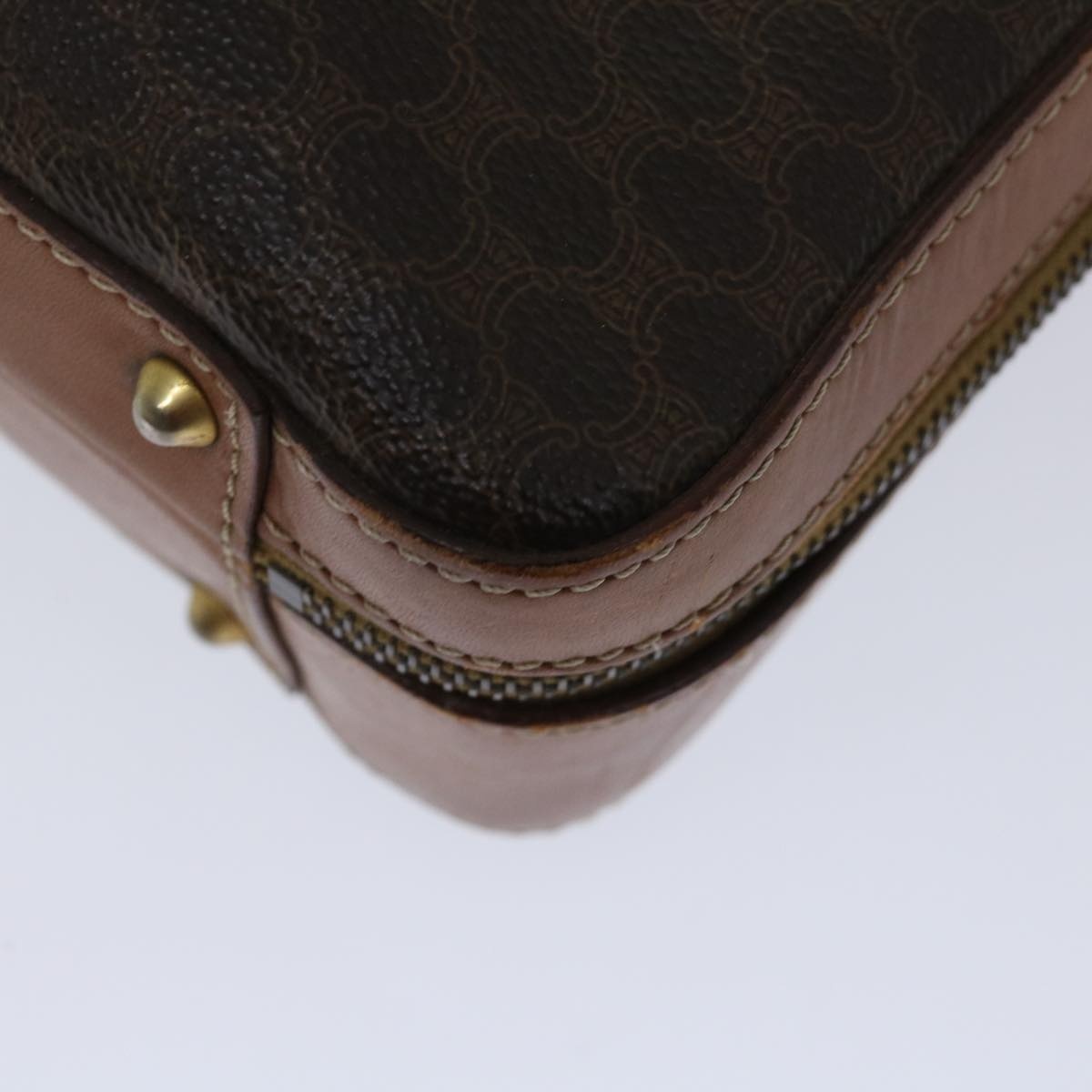 CELINE Macadam Canvas Hand Bag Pvc Brown - 10