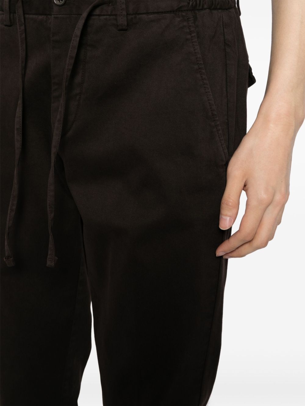 drawstring tapered trousers - 5