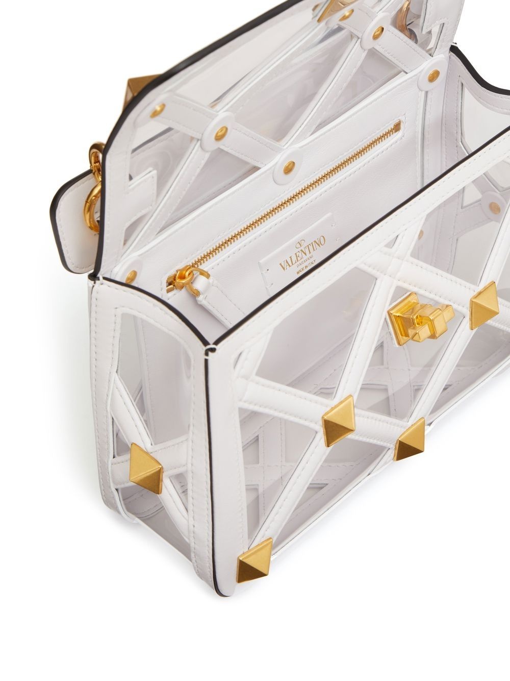 Roman Stud clear shoulder bag - 6
