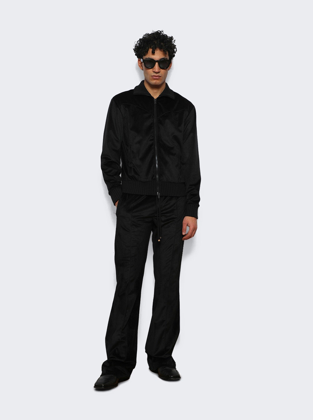Velvet Track Jacket Black - 5