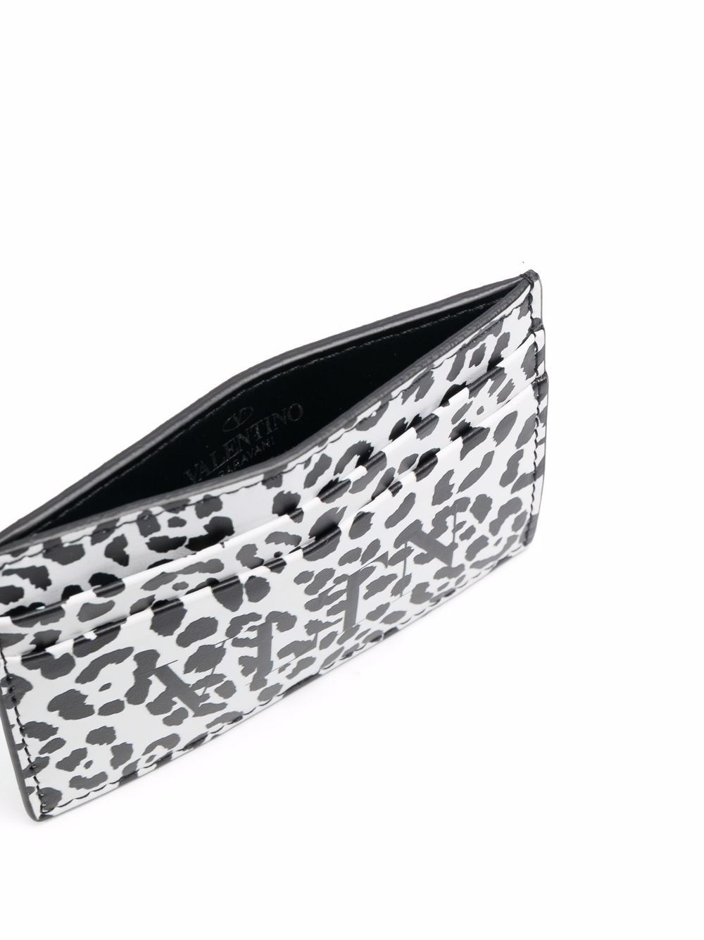 leopard-print logo cardholder - 3