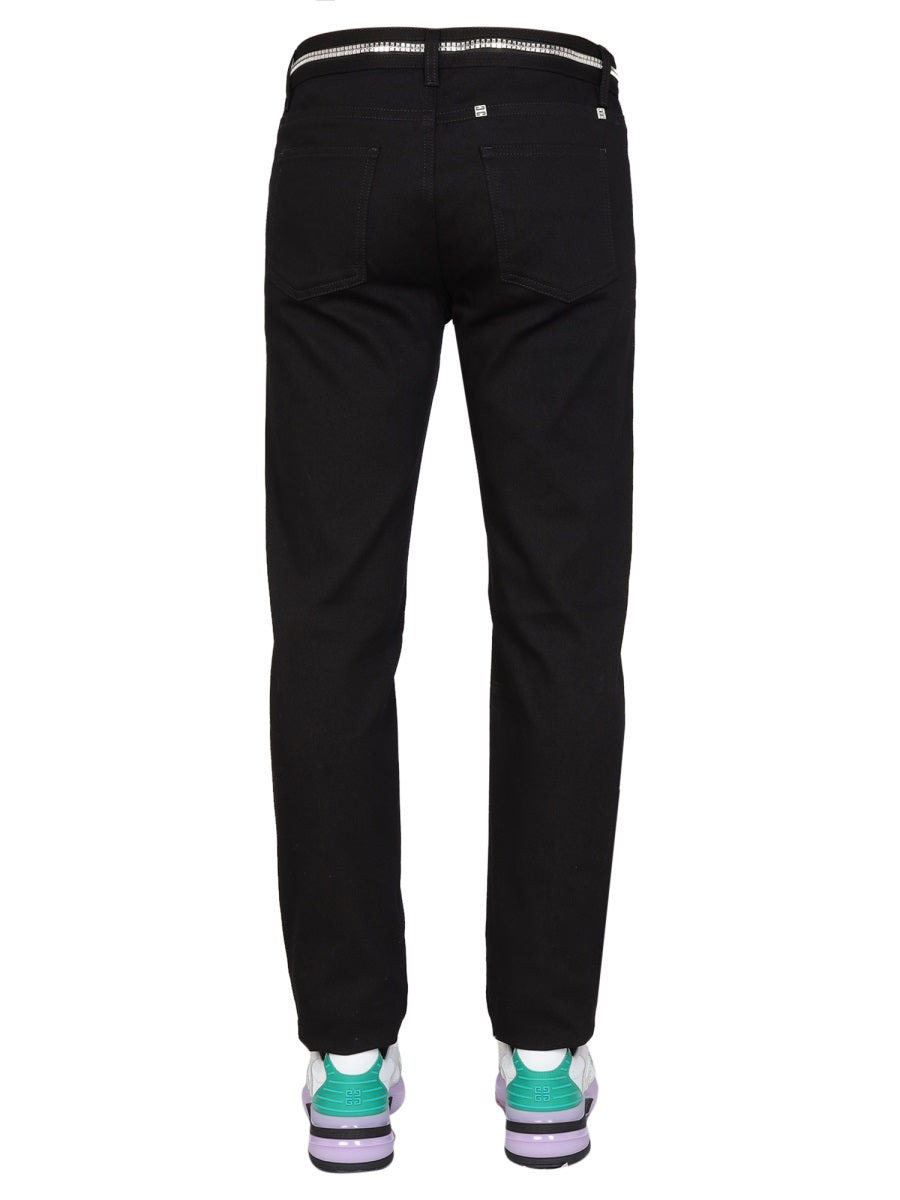 Givenchy Men Slim Fit Jeans With Metallic Details - 4