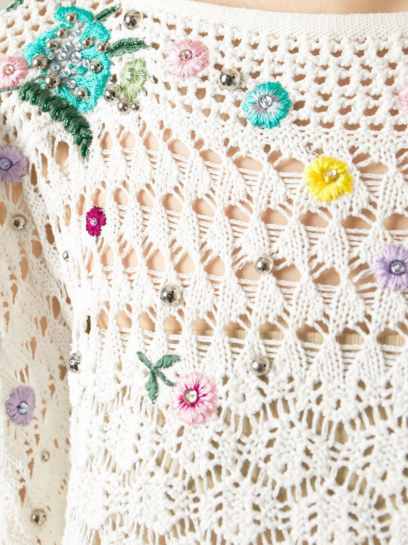 embroidered crochet poncho 5