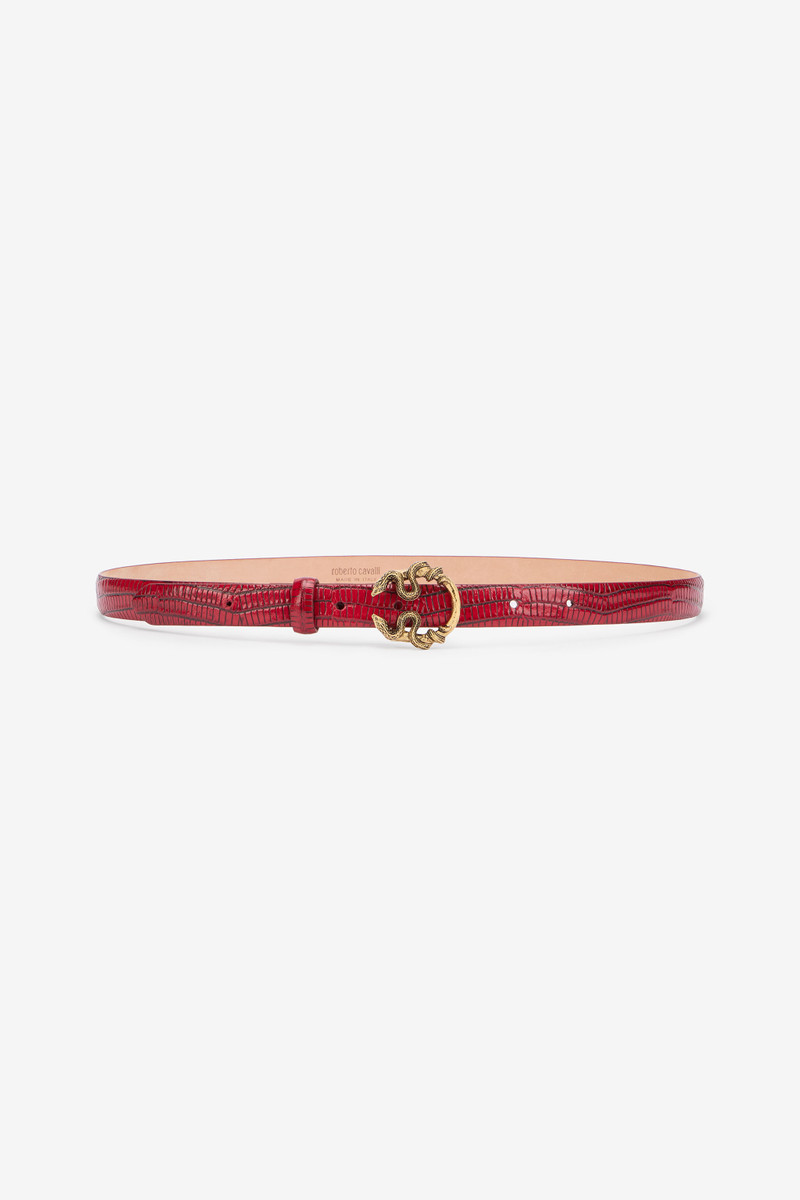 Serpentine Leather Belt 1