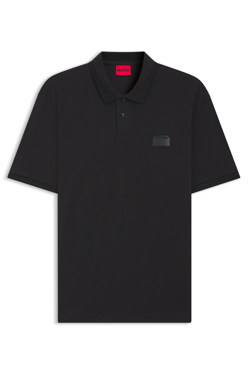 SPLIT-LOGO RELAXED-FIT POLO SHIRT IN COTTON PIQUÉ 1