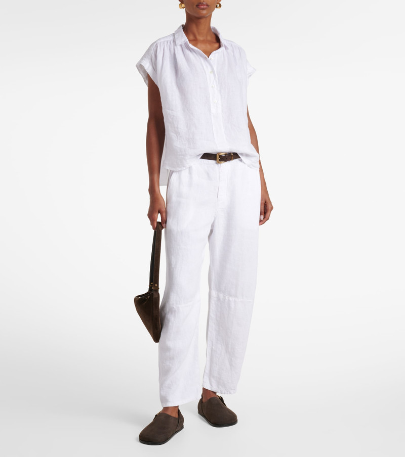 velvet Taylor linen straight pants outlook