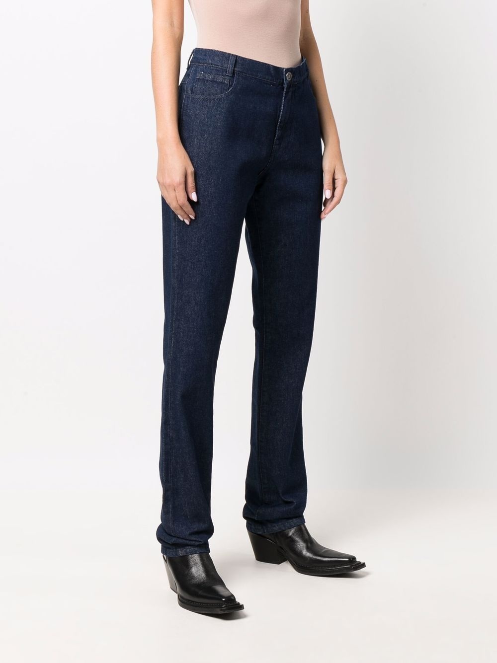 high-rise straight-leg jeans - 3