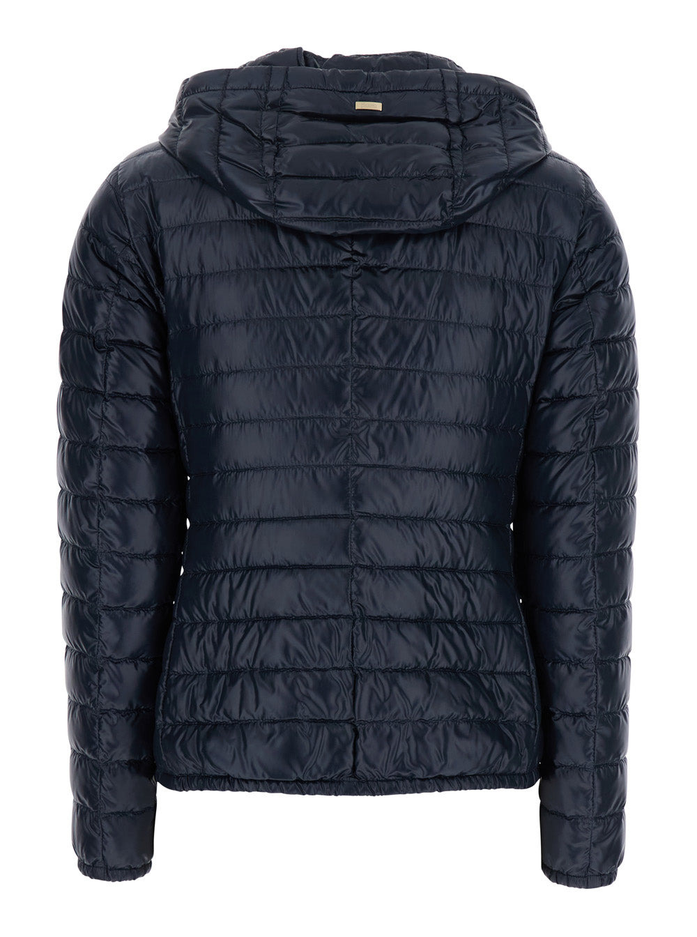 Herno Women Blue Down Jacket With Drawstring Hood And Logo Plaque On The Rear In Tech Fabric Woman - 2