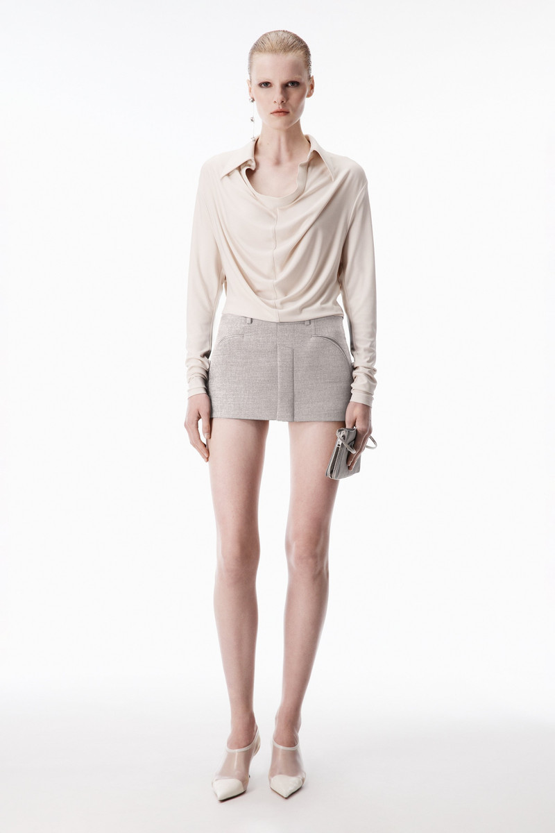 Alexander Wang Cowl Placket Long Sleeve Top outlook