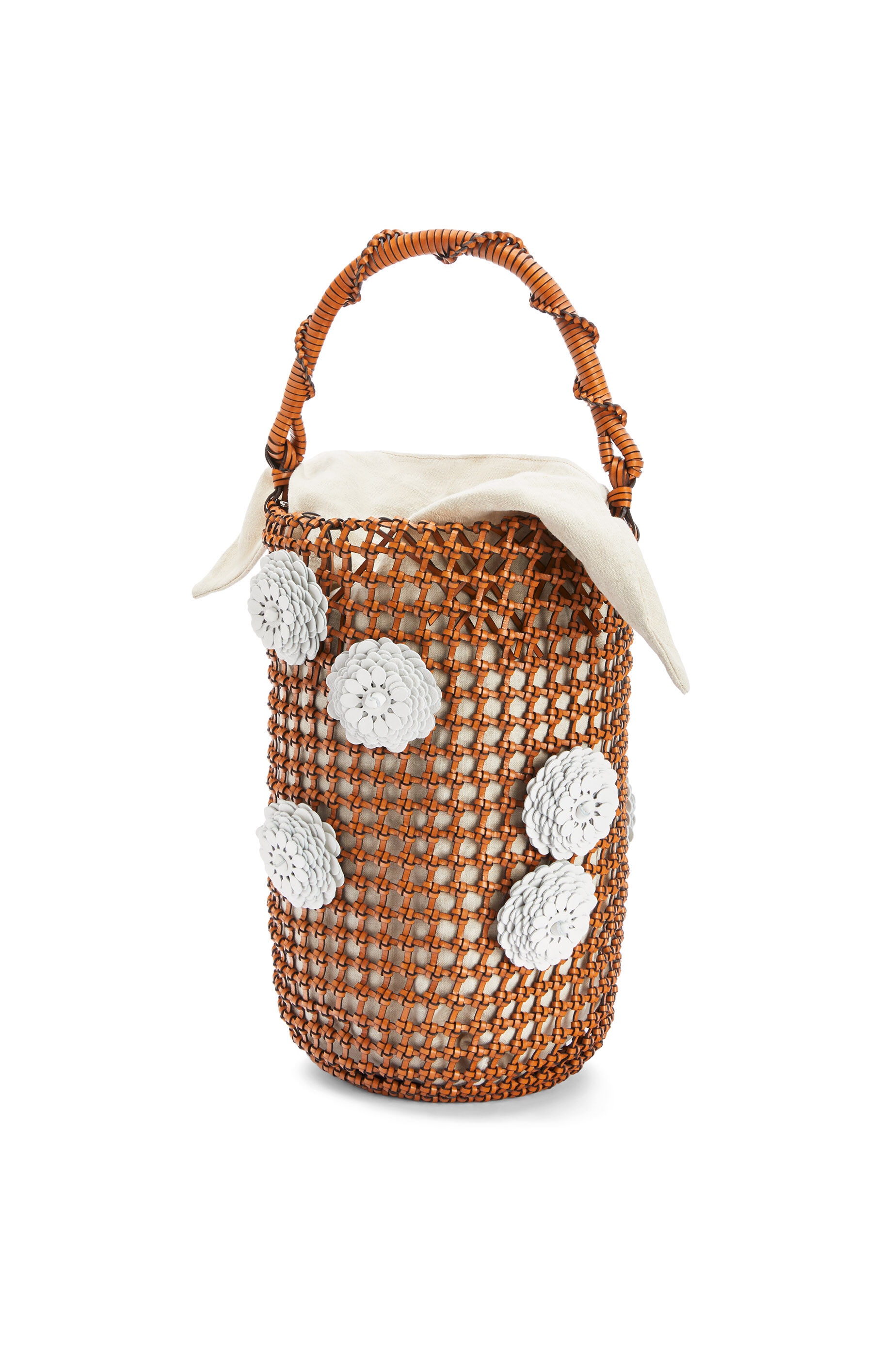 Flower Bucket mesh bag in calfskin - 3