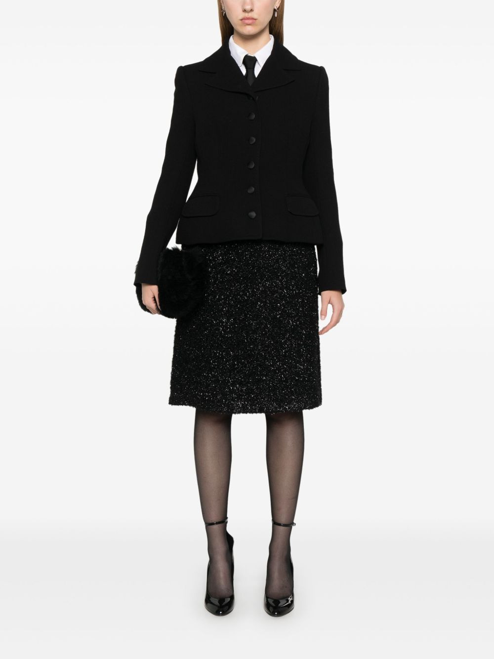 crepe blazer - 2