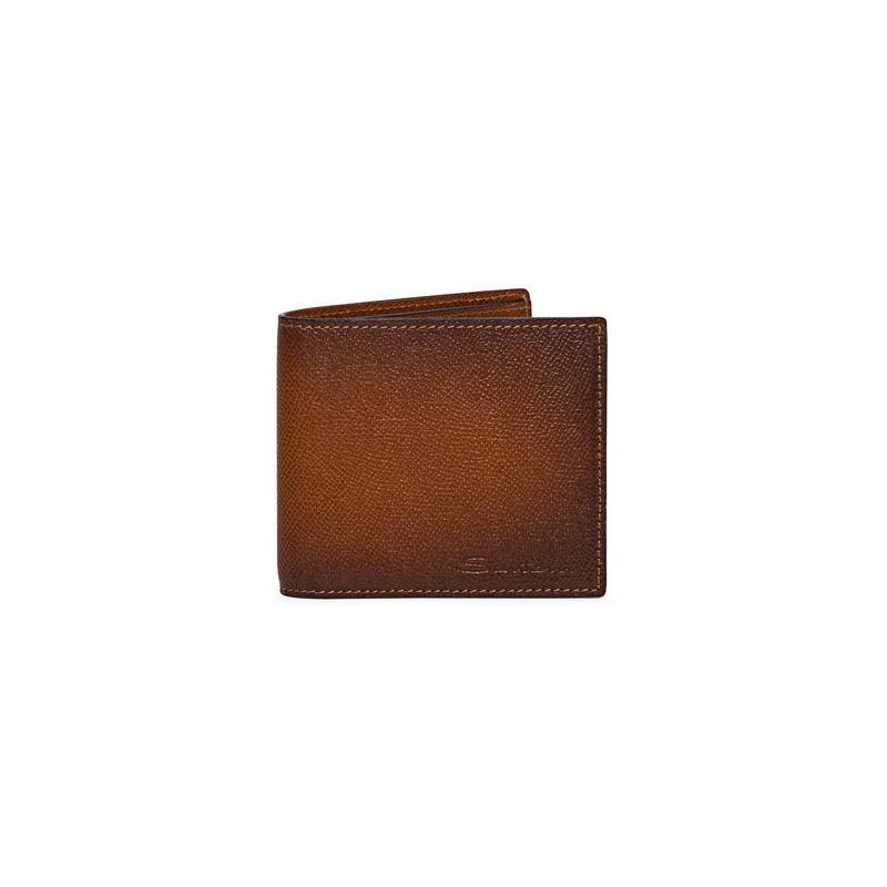 Brown saffiano leather wallet 1