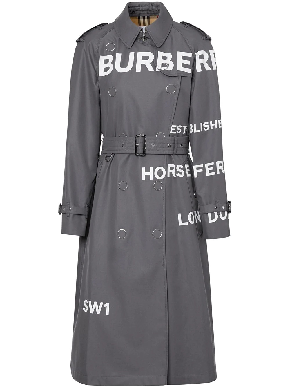 Horseferry Print Cotton Gabardine trench coat - 1