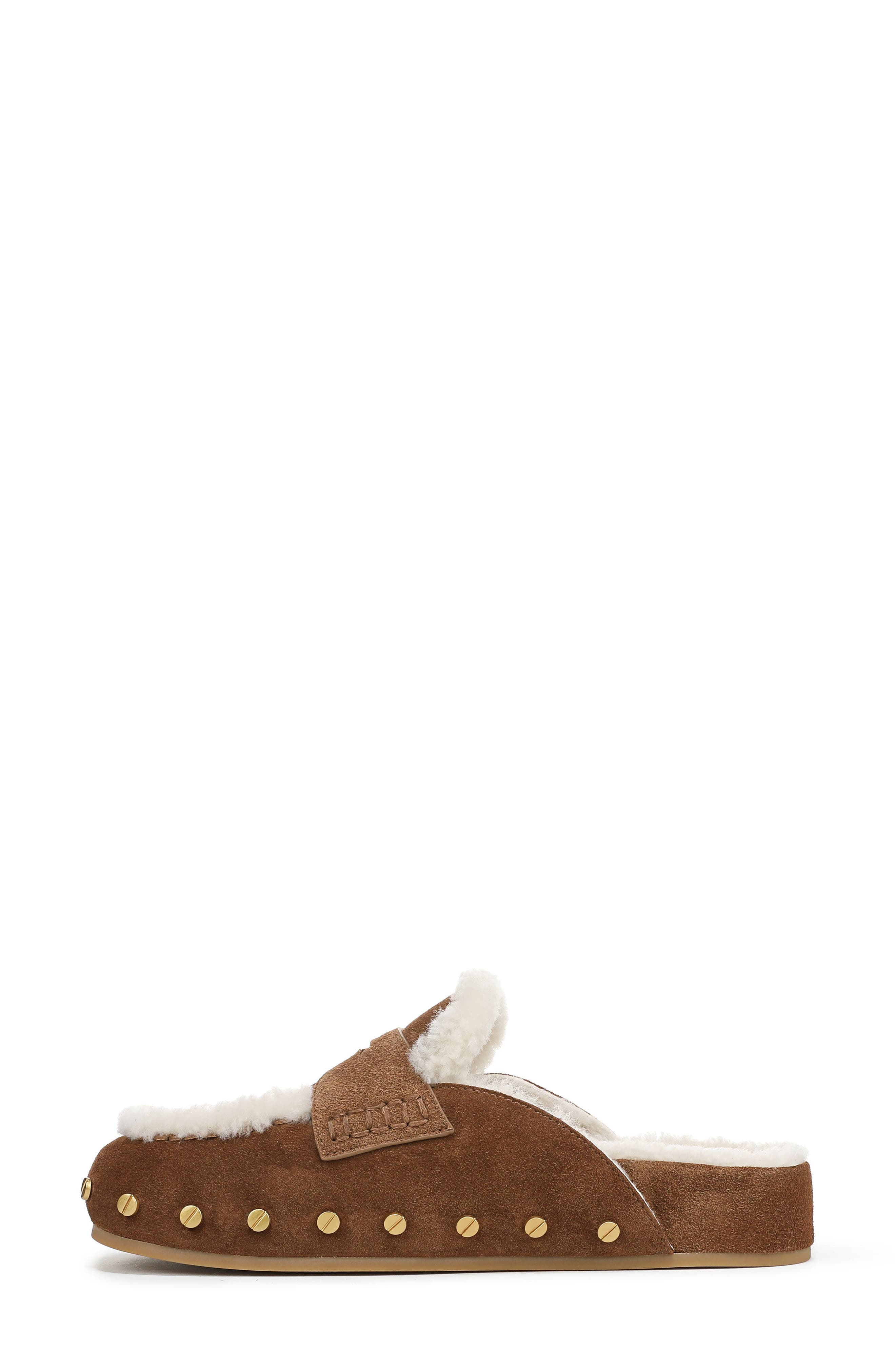 Veronica Beard Fenix Genuine Shearling Mule in Hazelwood Ecru at Nordstrom - 9