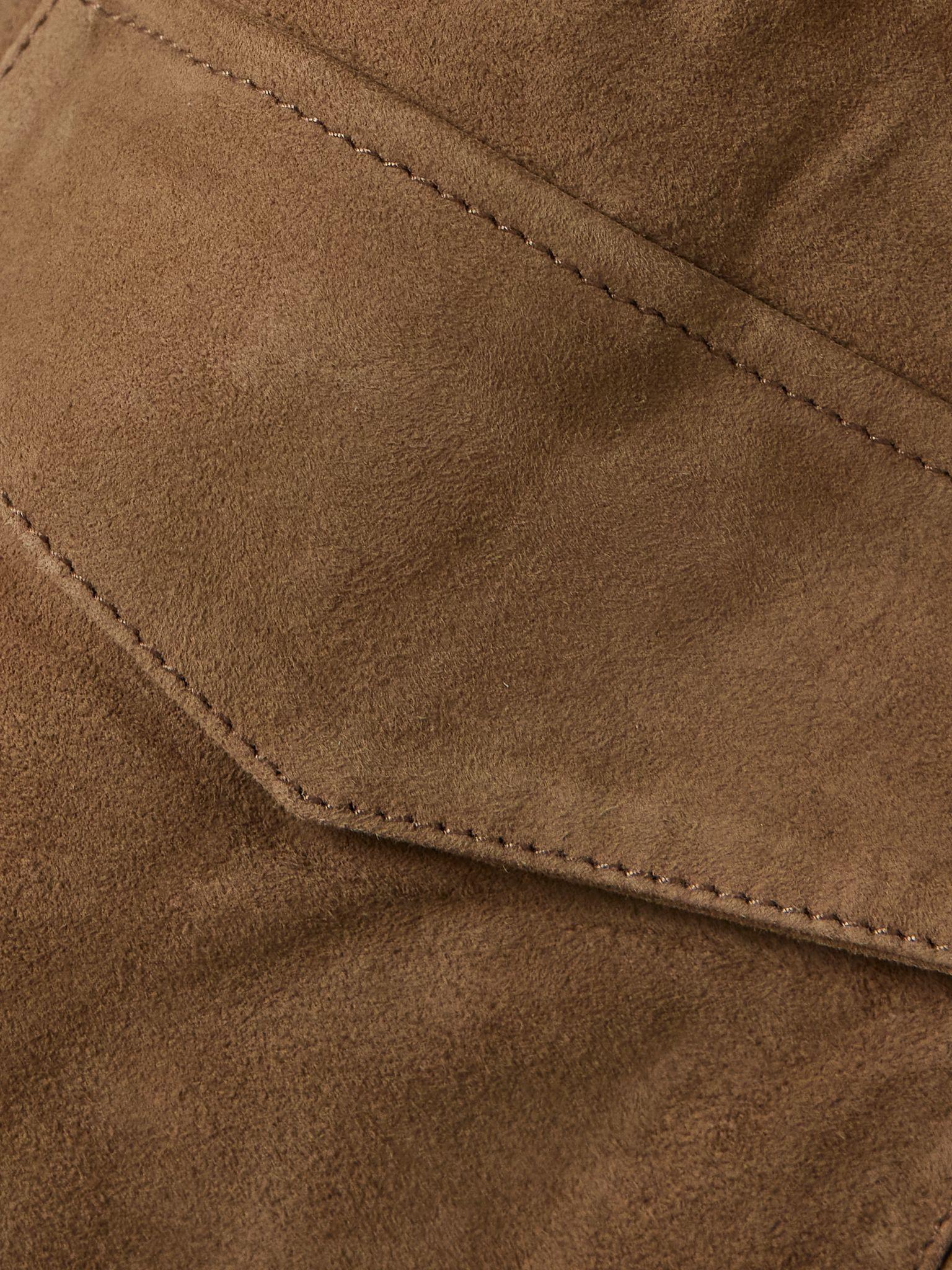 Utility Cocoon suede jacket Brown - 5