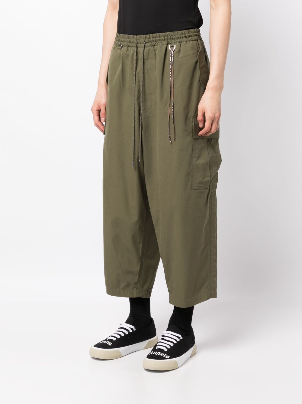 cotton-blend cargo trousers - 3