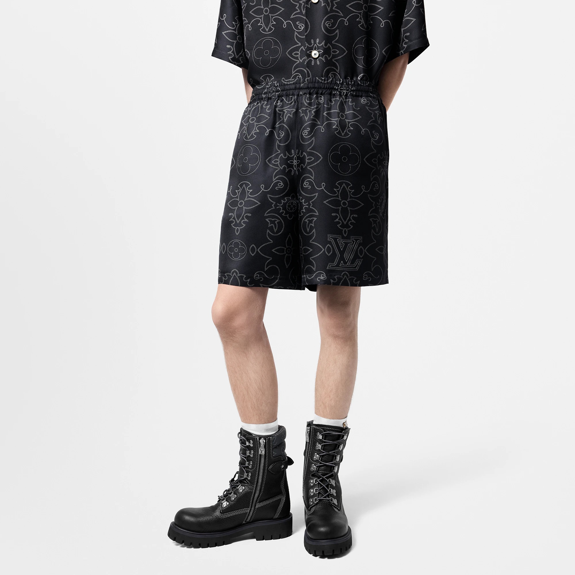 Printed Silk Shorts - 2
