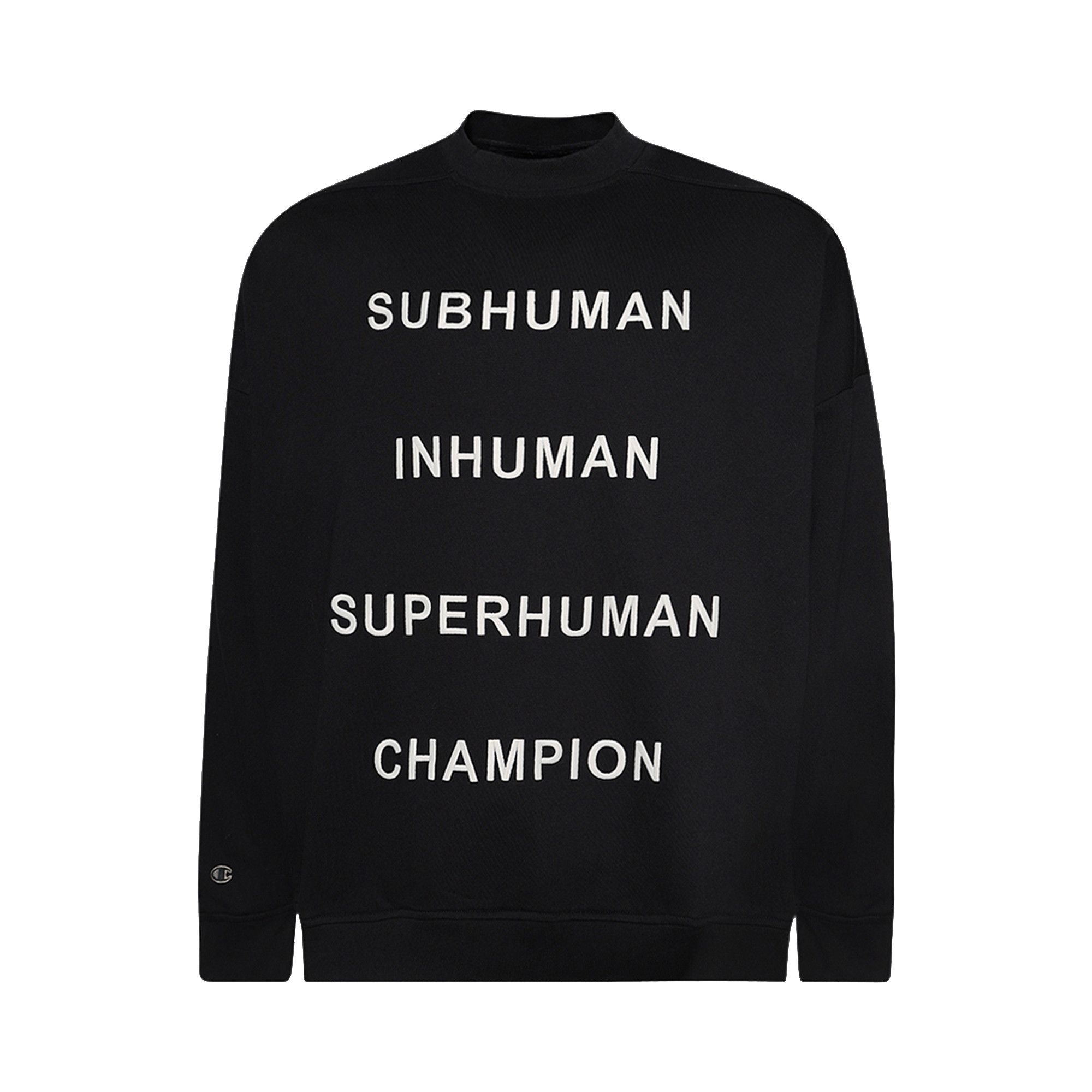 Rick Owens x Champion Jumbo Sweatshirt 'Black' - 1