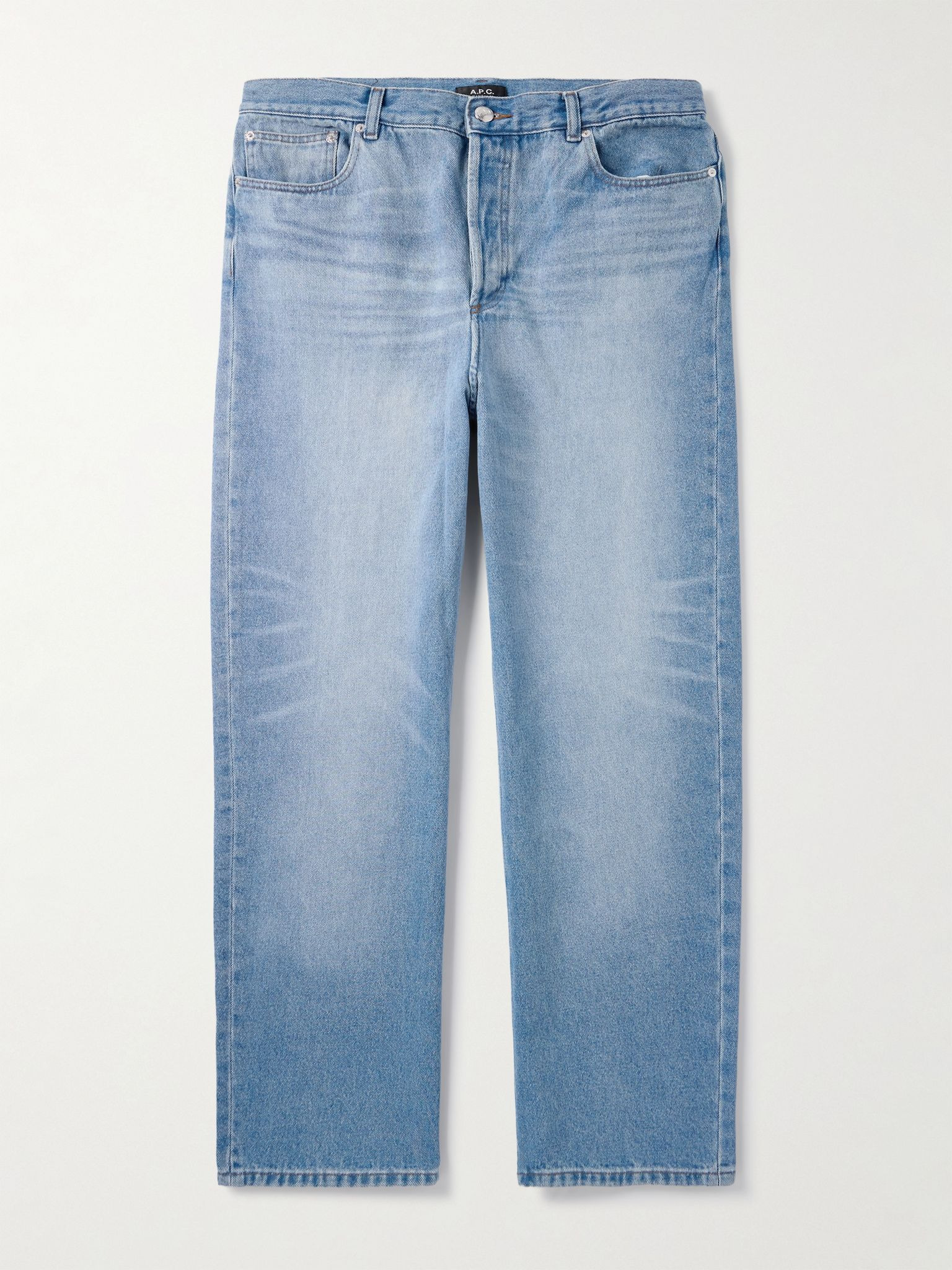 Solal Straight-Leg Stonewashed Jeans Blue - 1