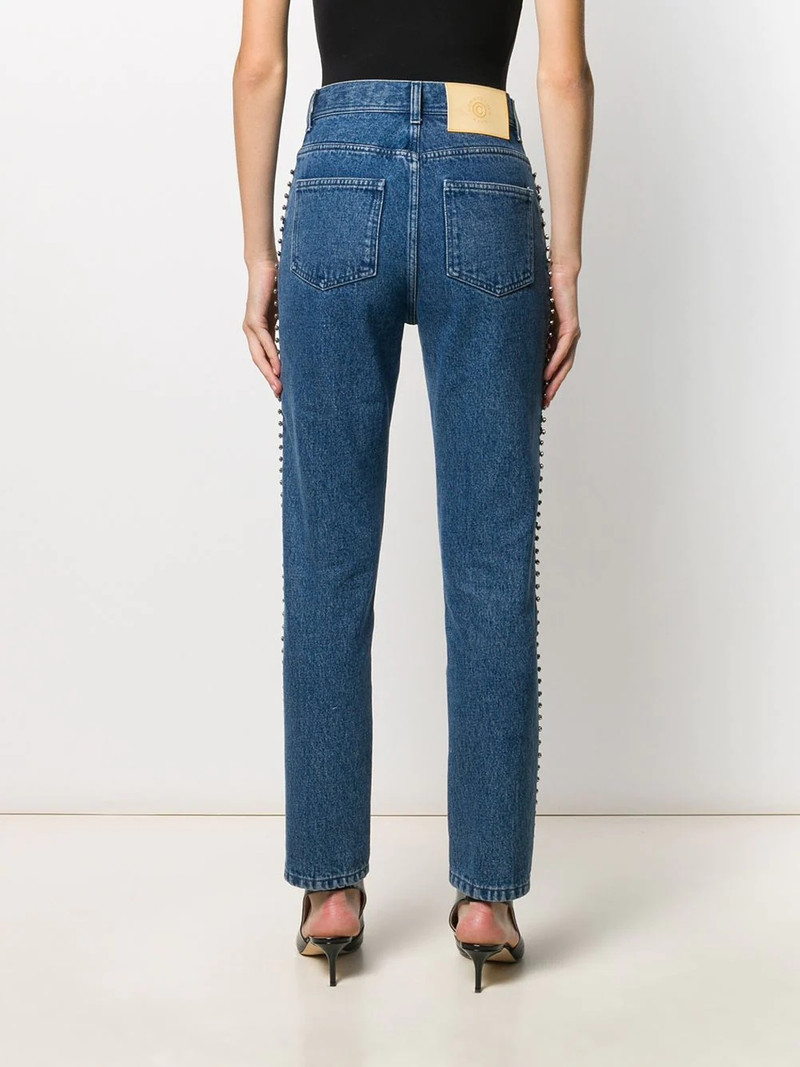 embellished side-stripe jeans 4