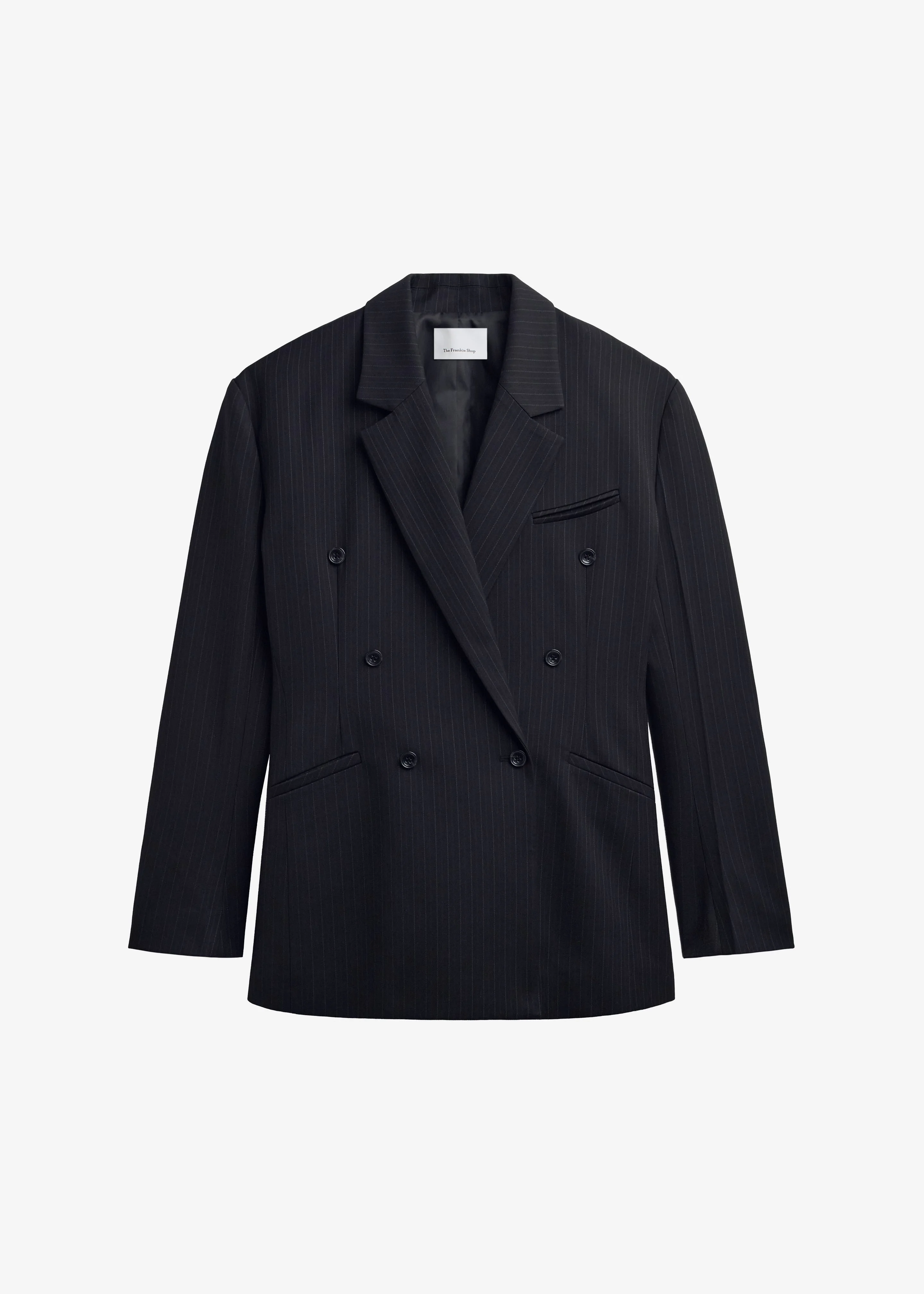 Helmond Double-Breasted Blazer - Black Multi Stripe - 1
