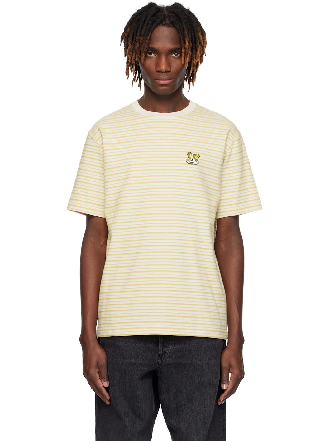 Off-White & Yellow  Paris VERDY Edition Embroidered T-shirt - 1