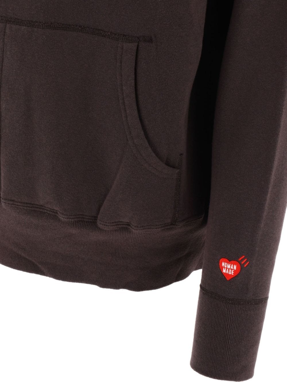 logo-print cotton hoodie - 4