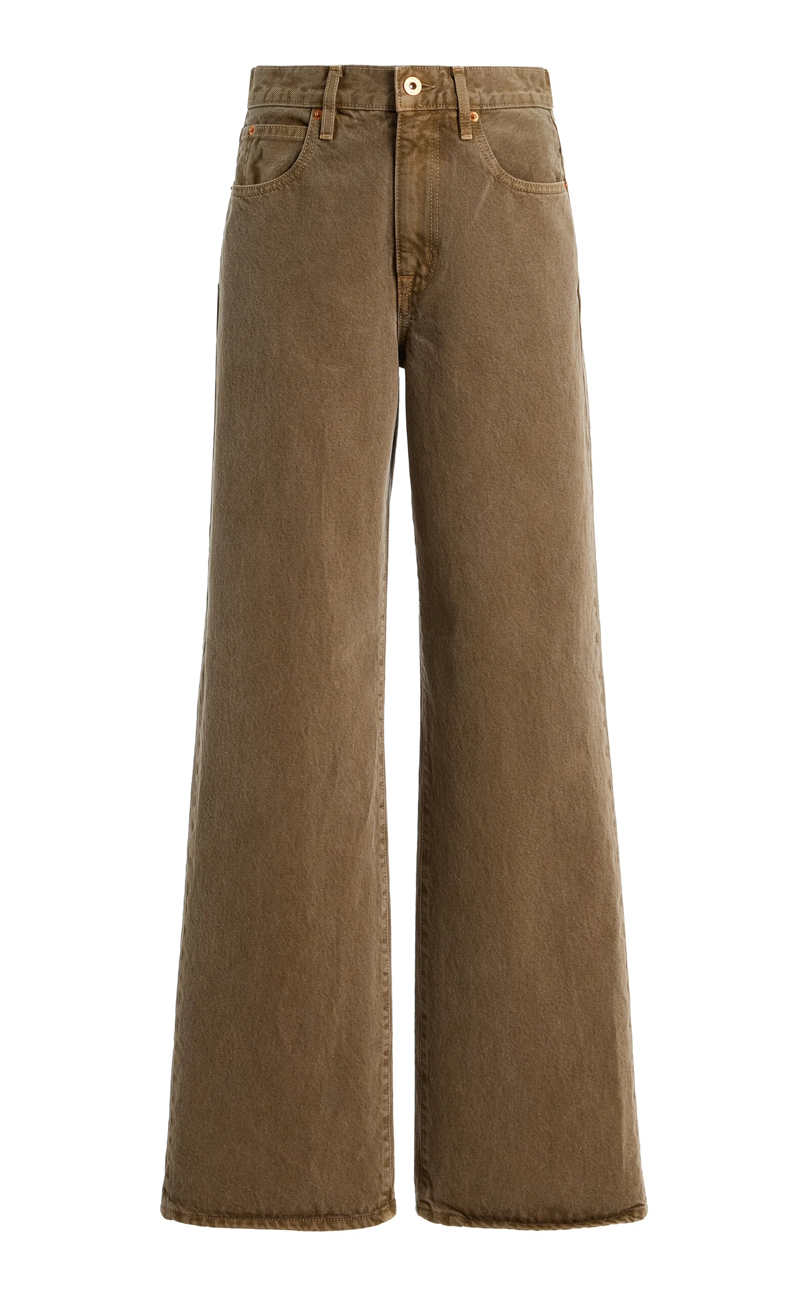 Grace Rigid High-Rise Wide-Leg Jeans brown - 1